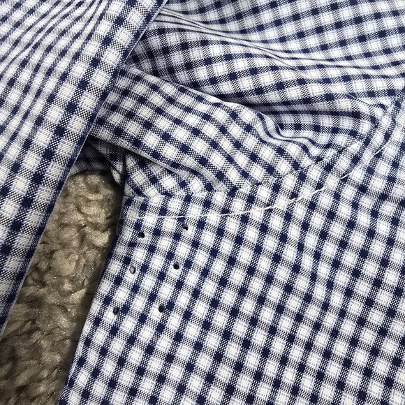 Ministry of Supply Shirt Mens XL Blue Plaid Button Up Long Sleeve Vented Office‎ - Picture 9 of 13